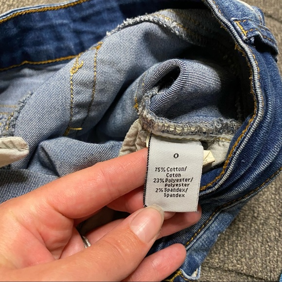 Distressed Lace Jean Shorts, Low Rise by Ardene - Picture 6 of 9